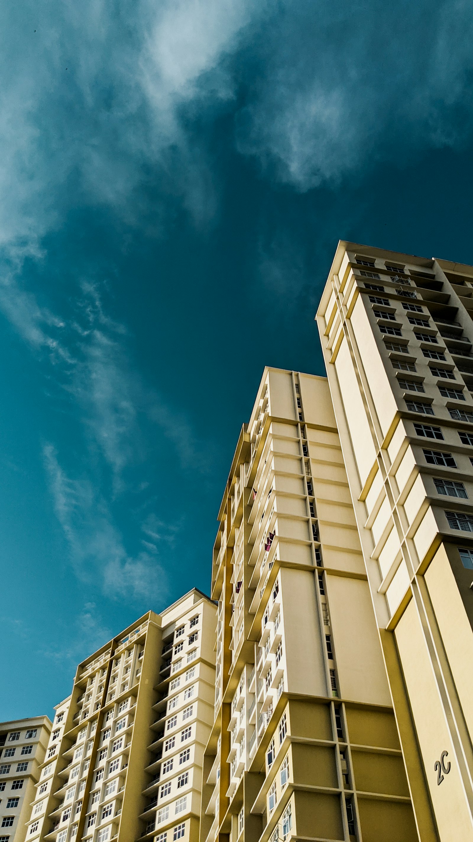 Modern high-rise residential building